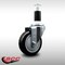 Service Caster 4'' SS Black Poly Wheel Swivel 1-3/8'' Expanding Stem Caster SCC-SSEX20S414-PPUB-BLK-138 - alternate 2